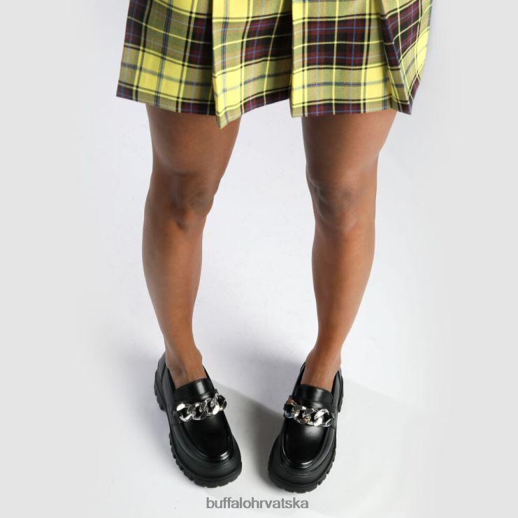 crna/srebrna Buffalo aspha loafer lančić loafer veganski |mokasinke TDD6T596